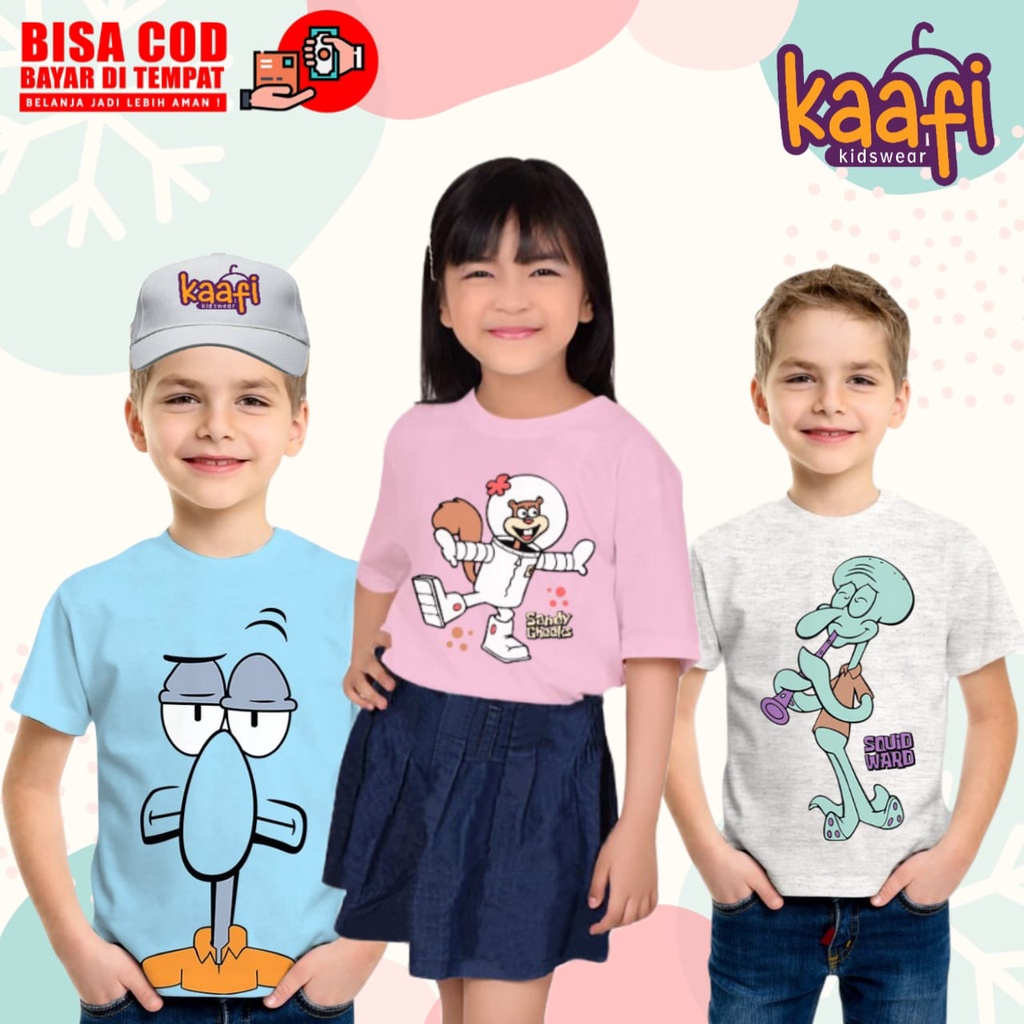 Kaos Squidward / Baju Anak Spongebob / Kaos anak Spongebob