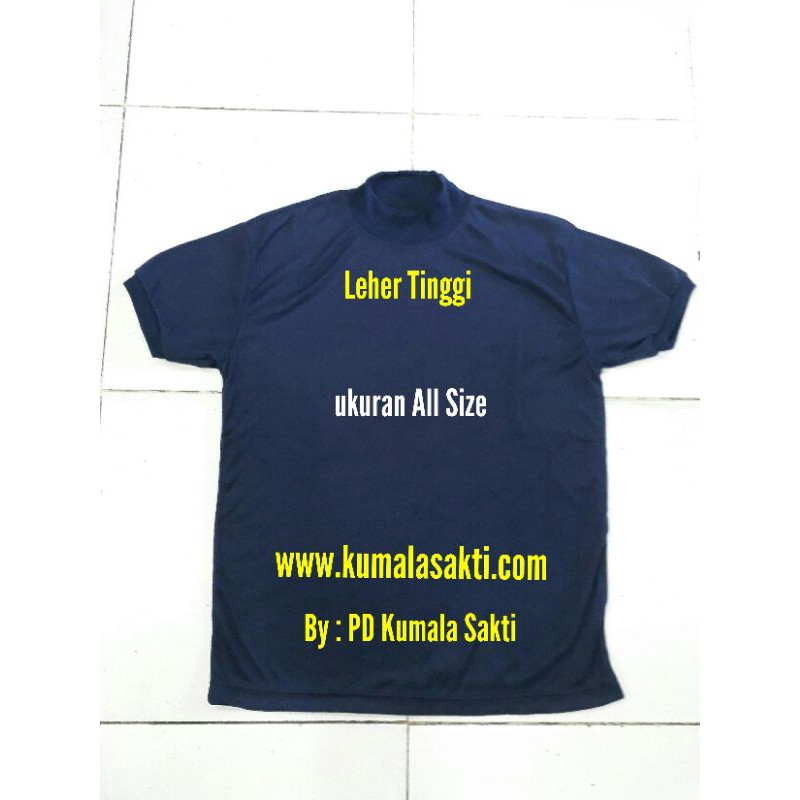 Kaos Polos Biru Tinggi-Kaos Pria-Kaos Dalam-Baju Polos-Baju Dalaman-Kaos Security-Kaos Satpam-Sabuk