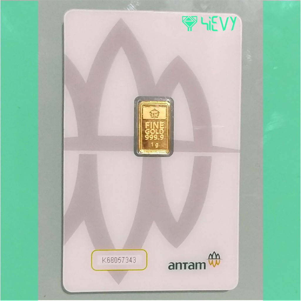 LOGAM MULIA LM ANTAM 1 GRAM GR EMAS BATANGAN MURNI FINE GOLD PRESS