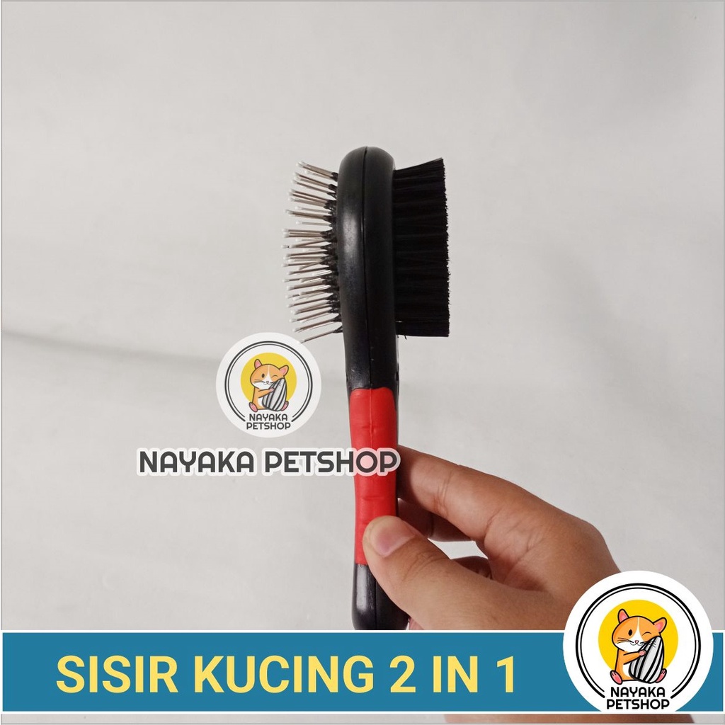 Sisir Kucing 2 In 1 Grooming Sikat Bulu Rontok Kelinci