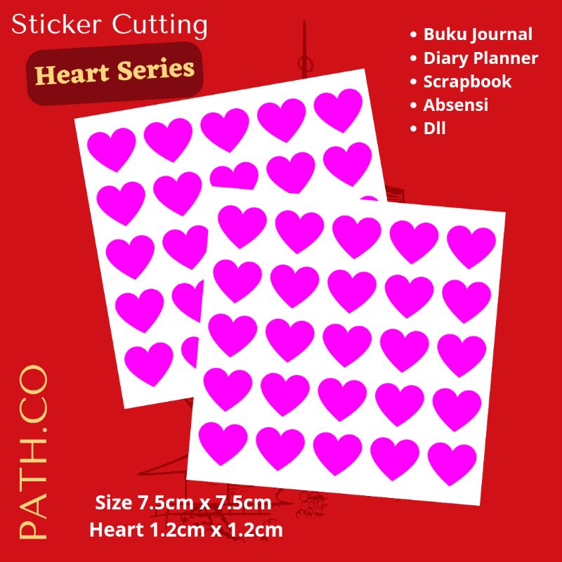 

Sticker Cutting Bujo Journal Planner Stiker Heart Tumblr Hati Love Color Tones Scrapbook