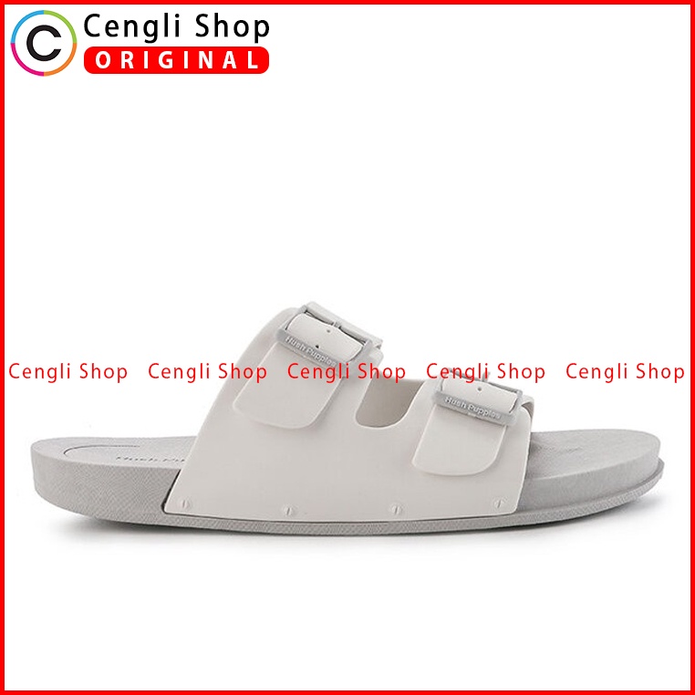 SANDAL SLIDE HUSH PUPPIES PRIA ORIGINAL CASUAL BRANDED PUTIH HM11