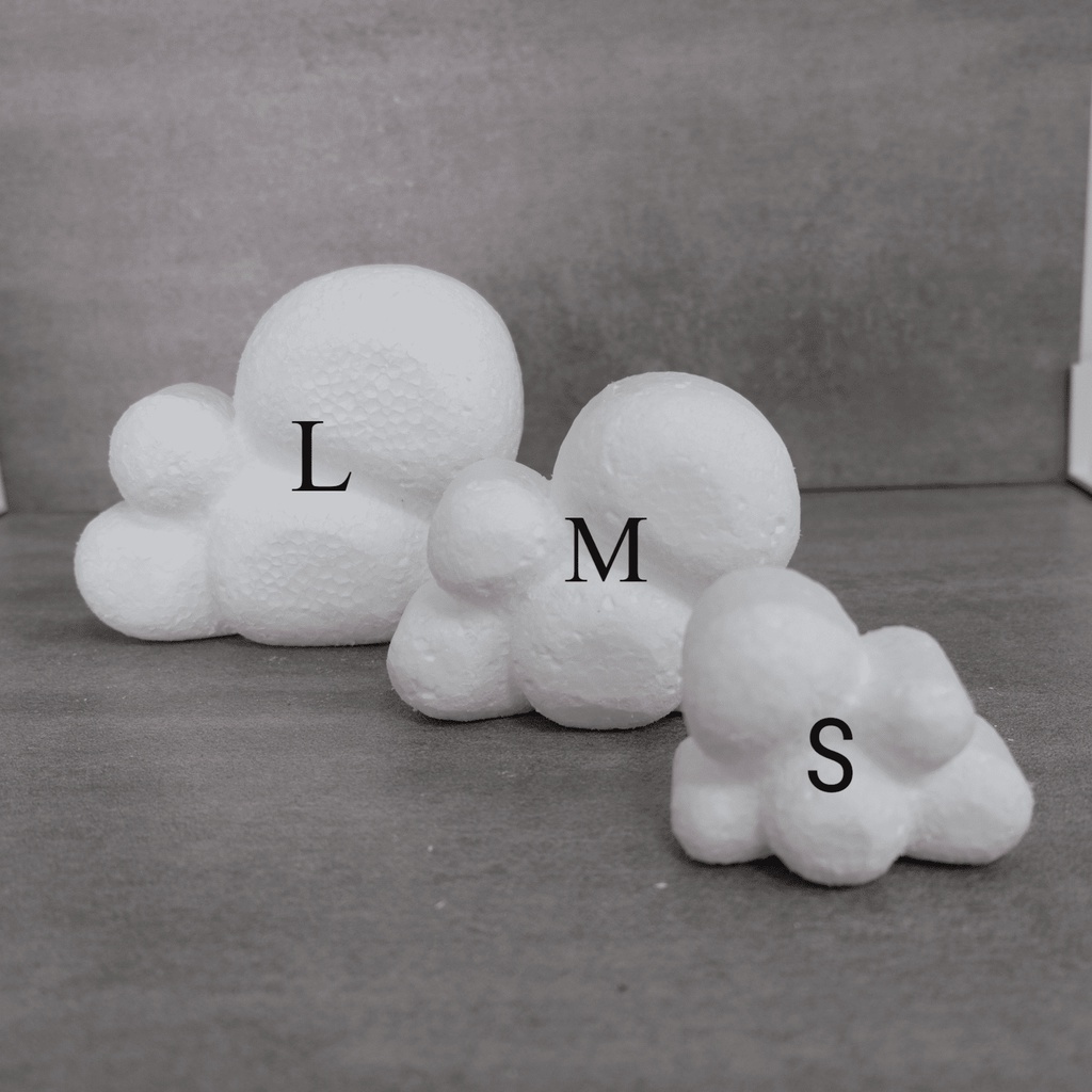CLOUD DUMMY ( TEGAK ) STEYROFOAM / GABUS REPLIKA AWAN HIASAN DEKORASI KUE ULTAH