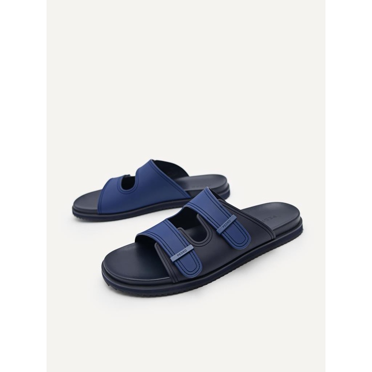 PM147 SANDAL SLIDE PEDRO PRIA ORIGINAL CASUAL BRANDED BIRU NAVY