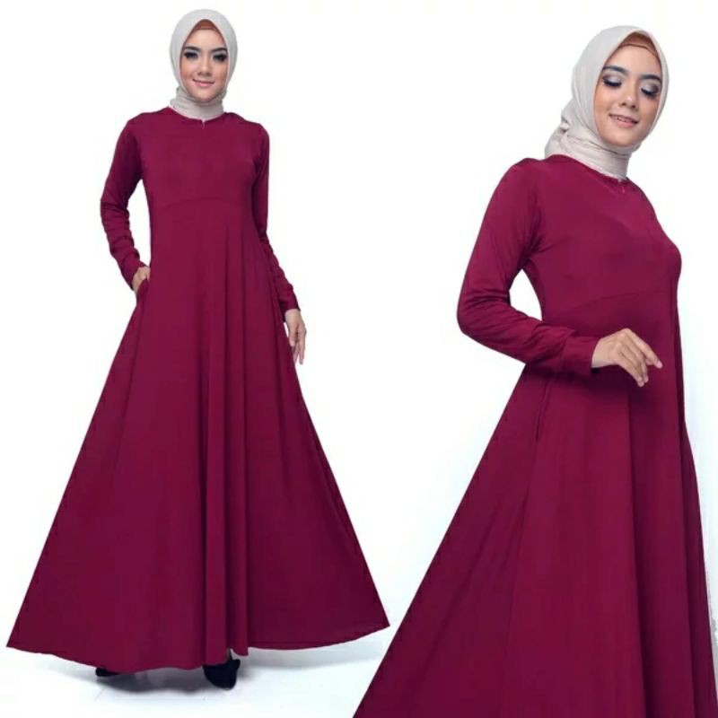 Gamis Jersey Bigsize Jumbo XXL Saku Kanan