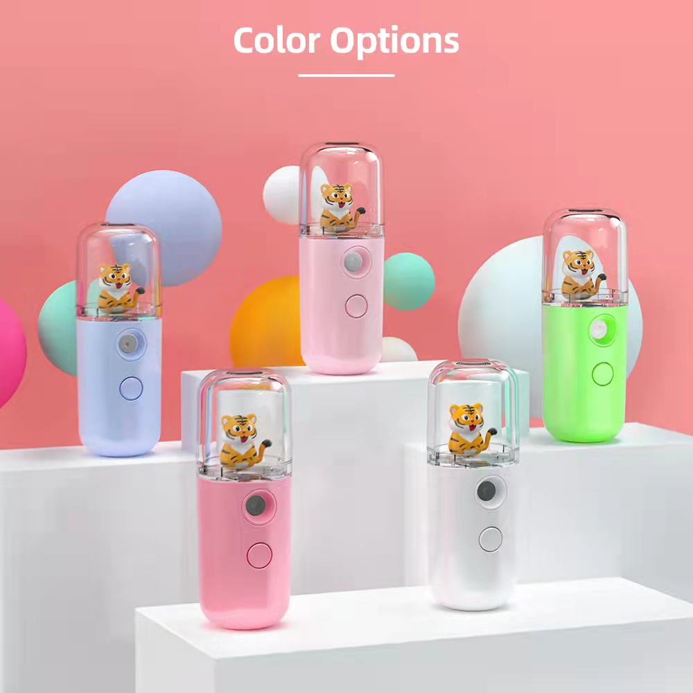 Nano Spray Portable Mini Mist Sprayer Doll Facial Steamer USB Pelembab Perawatan Wajah Boneka