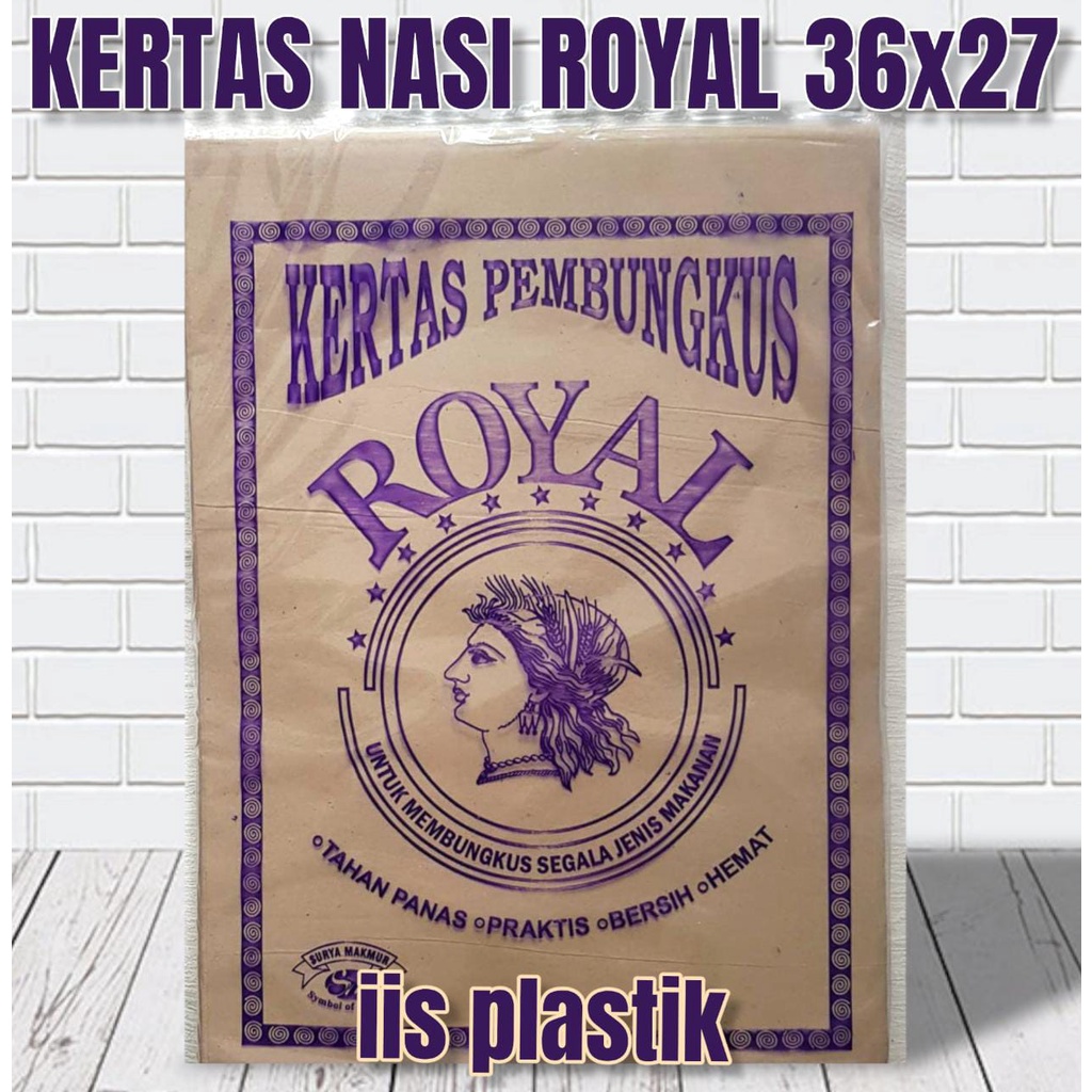 Kertas nasi coklat ukuran 27x36 isi 100 lembar / bungkus nasi warteg murah ROYAL ungu