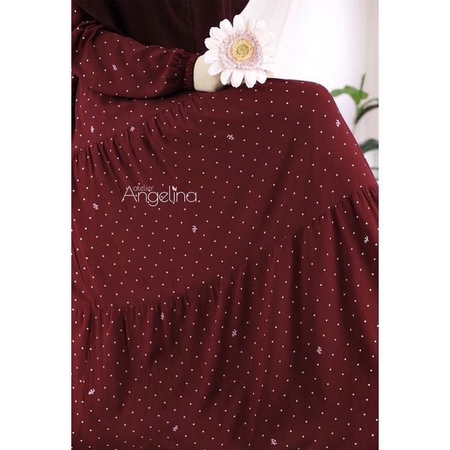 BELLA POLKADOT Maroon sz S by Atelier Angelina