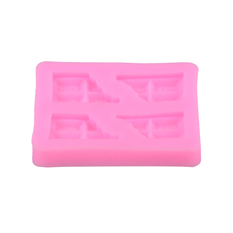 Cetakan Kue / Coklat / fondant Bentuk Setengah Tablet Bahan Silikon Cair diy