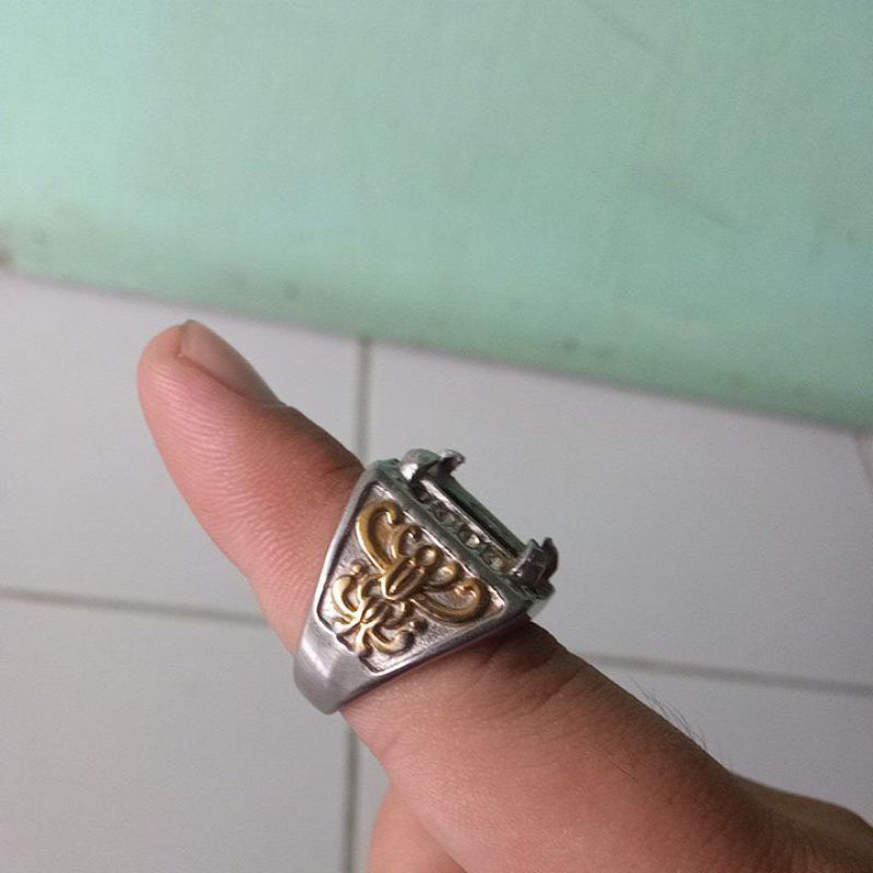 IKATAN CINCIN BATU CINCIN BAJA PUTIH