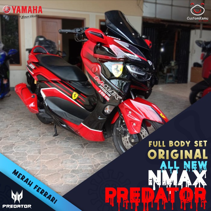 Full Body Set All New NMax  FULLBODY Predator 2020 - Merah Ferrari
