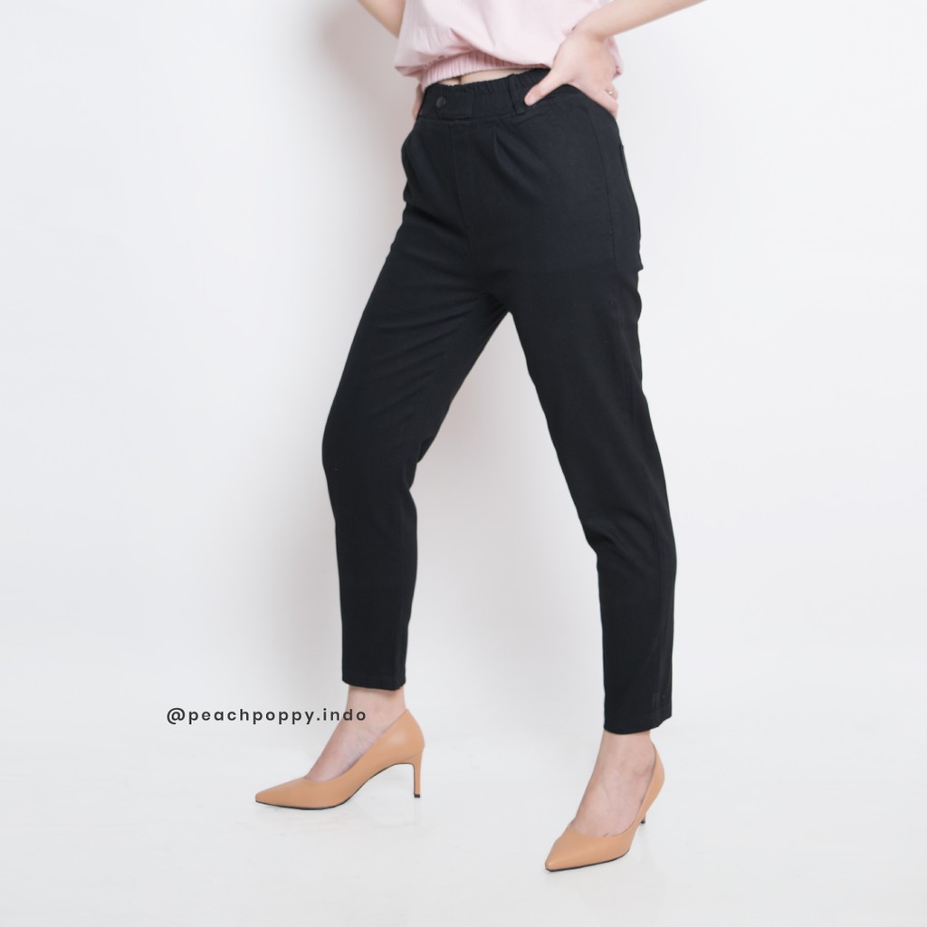 Peach Poppy Stacey Pants - Celana Wanita Highwaist Casual Office