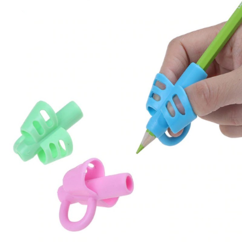 3Pcs/Set Children Writing Pencil Holder / Kids Learning Posture Correction / Silicone Pen Aid Grip Posture Correction Tool for Students