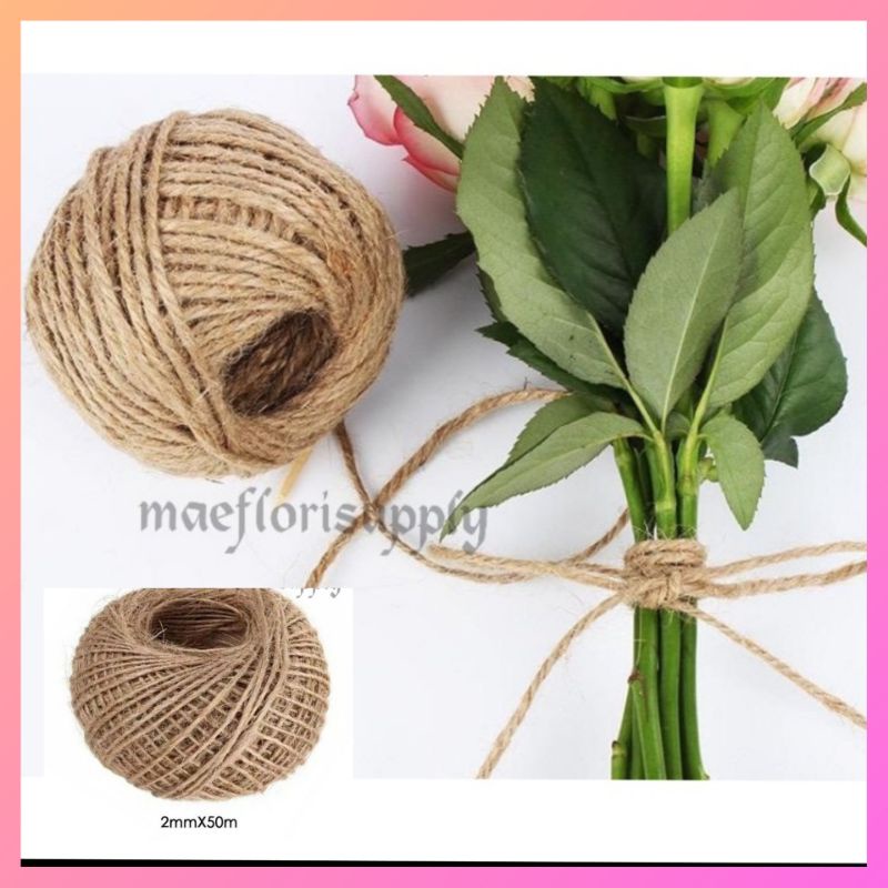 Jual Tali Rami 50m Goni Atau Tali Jerami Straw String Shopee