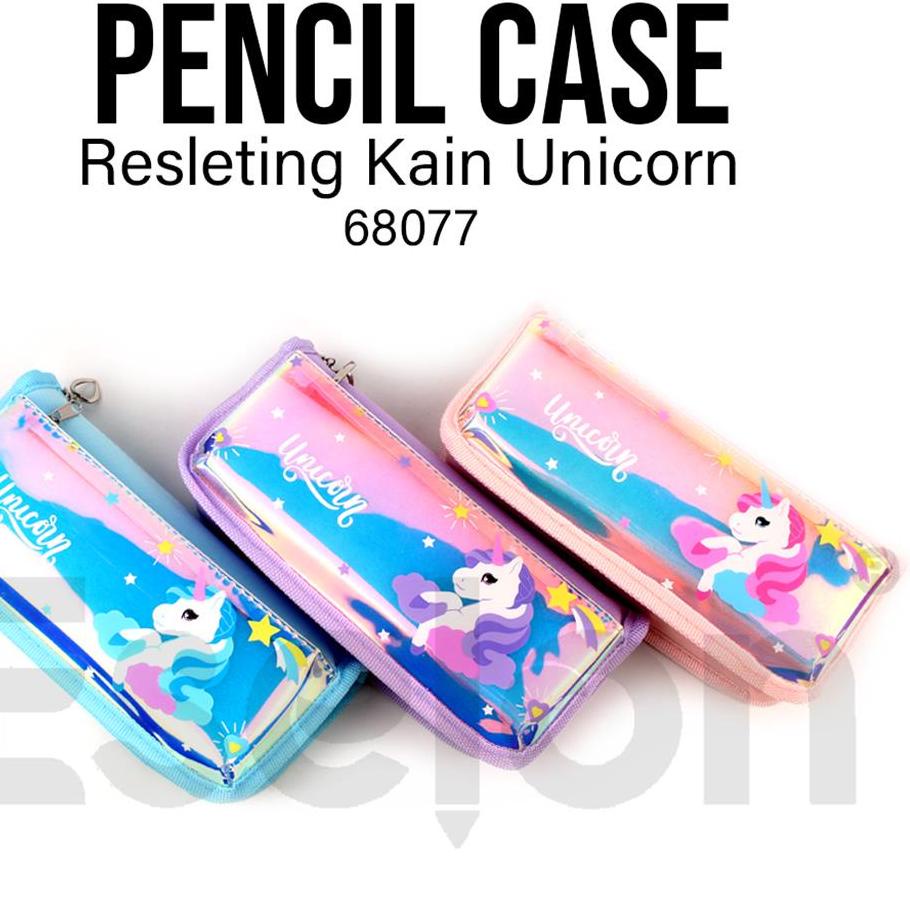 

Promo - Kotak Pensil Resleting Kain UNICORN 6807 / Tempat Pensil fancy
