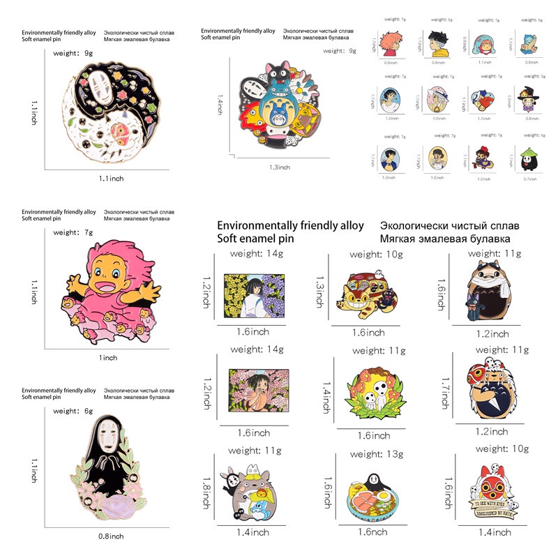 Bros Pin Desain Anime Totoro 50 Gaya Miyazaki Hayao Untuk Aksesoris Pakaian