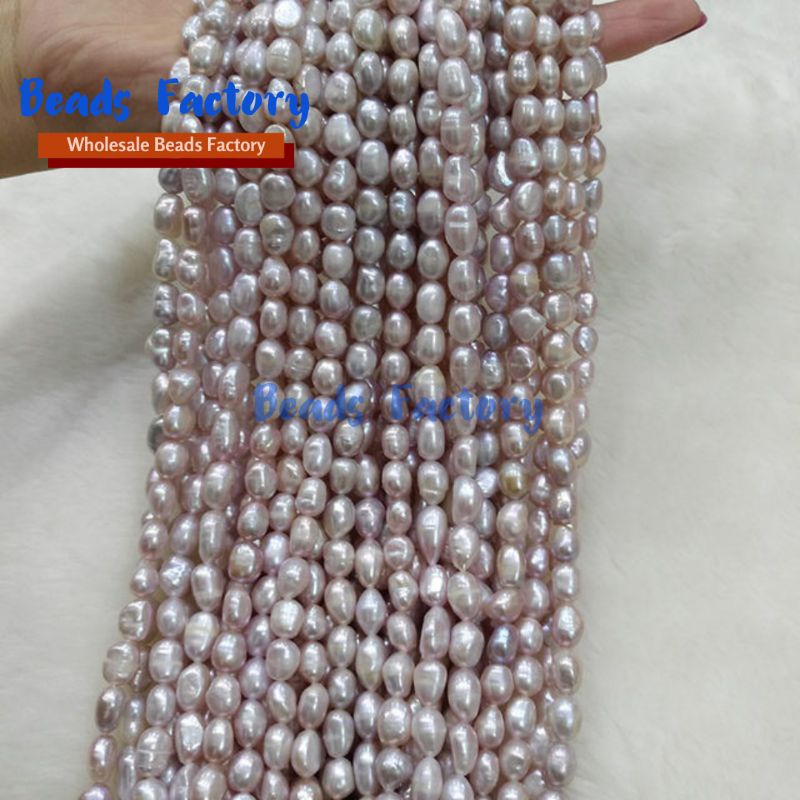 MUTIARA AIR TAWAR MODEL OVAL 6mm 8mm 10mm Perhiasan Gelang Kalung