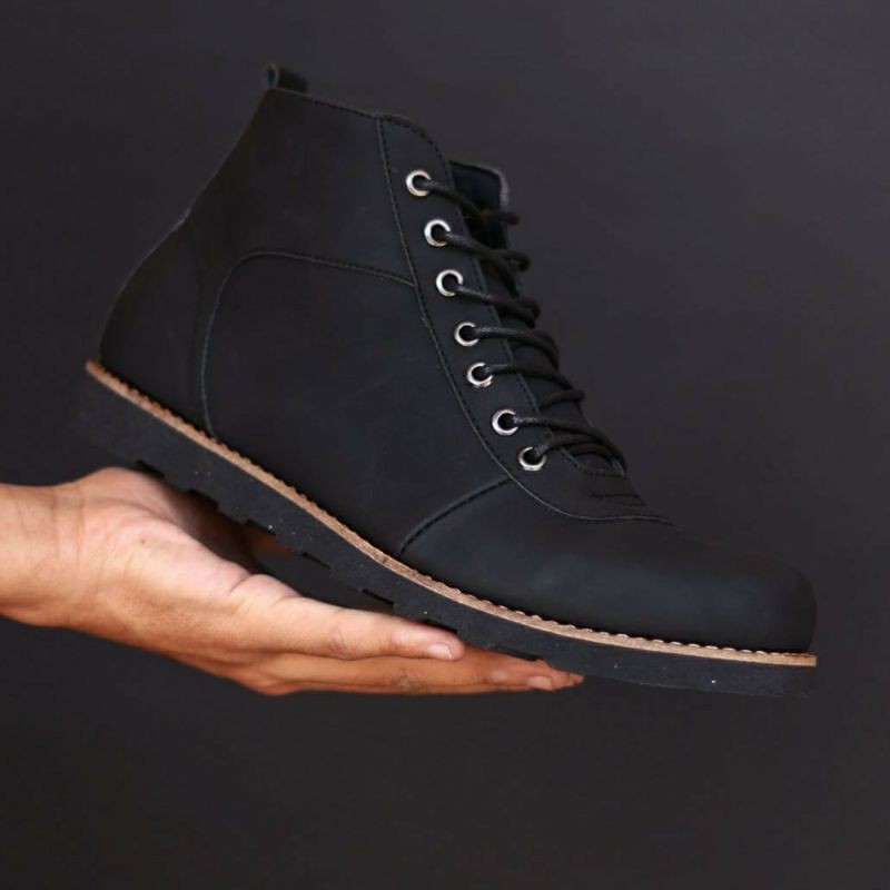 ABRHM x BARA - Sepatu Boots Pria Sepatu Kulit Syntetic Pria