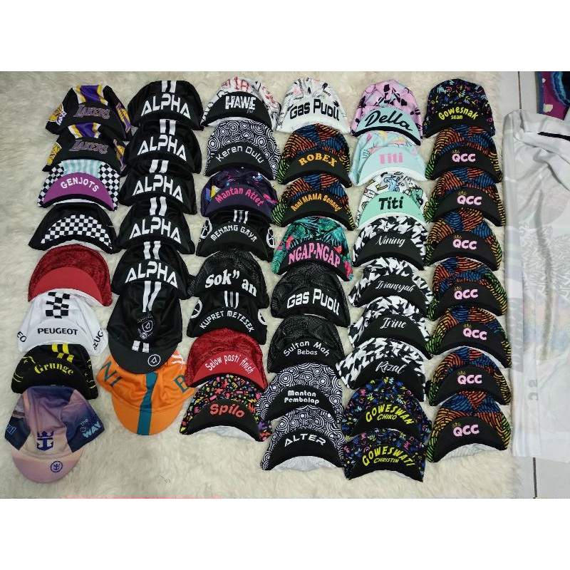 Custom Nama Topi Sepeda cycling cap