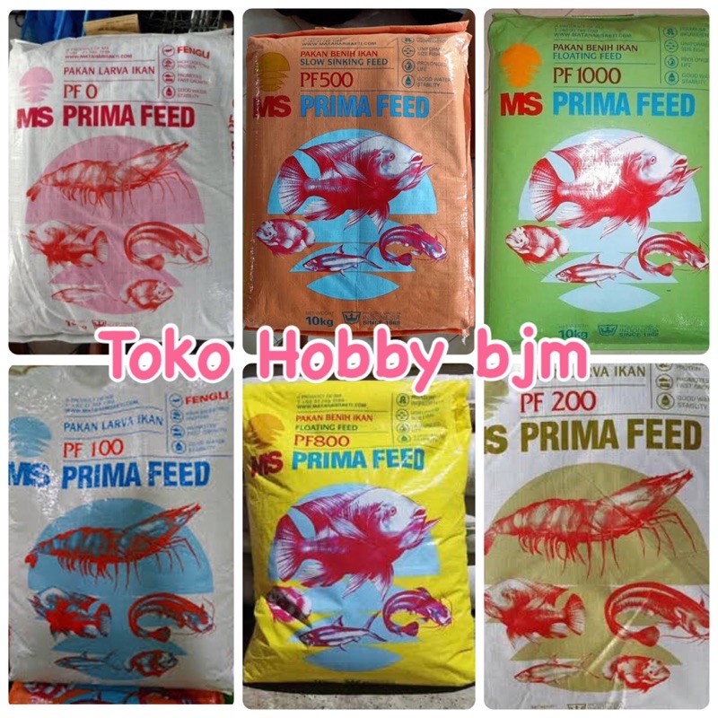 ms prima feed pf 0 100 200 500 800 1000 pakan ikan tenggelam 10 kg tambak lele patin nila udang 10kg