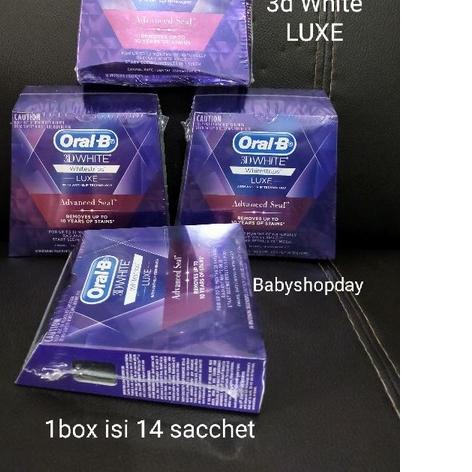 ➵ Oral B 3D White Whitestrip Luxe, Pemutih gigi whitestrip luxe oral B ⅍