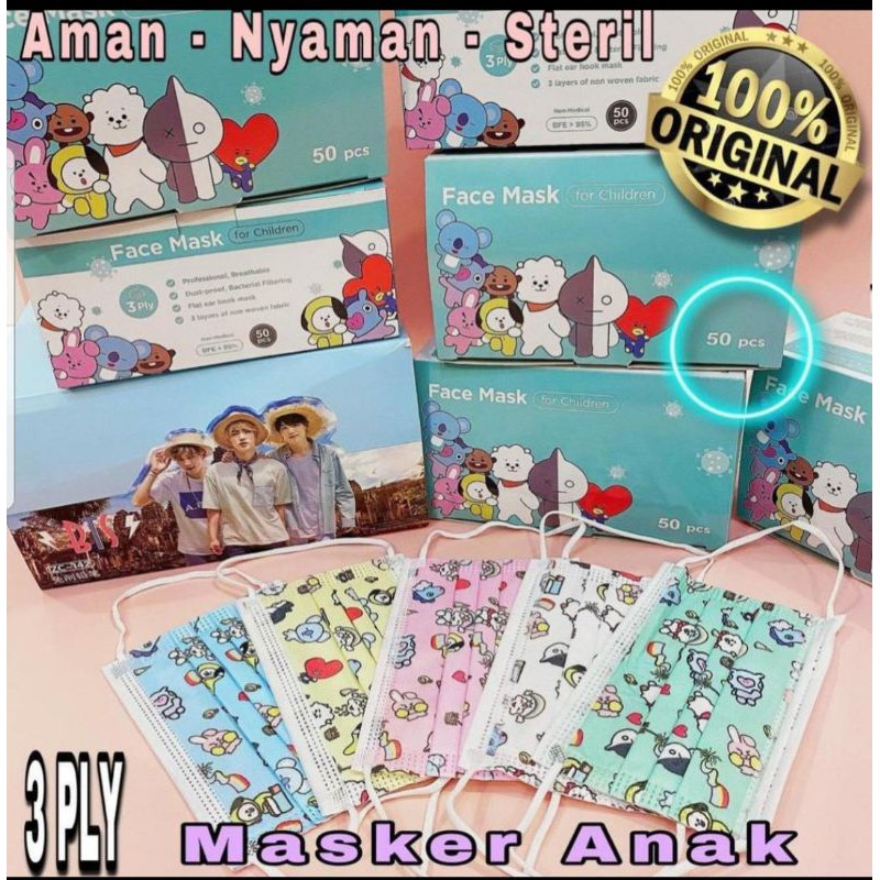 Masker bt21 anak