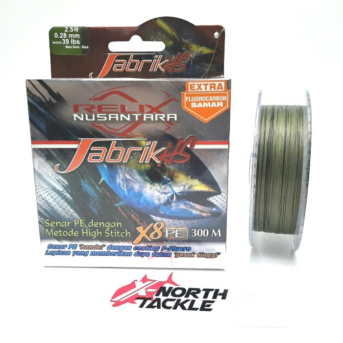 SENAR PE RELIX NUSANTARA JABRIK HS X8 300M PE 2.5 - 0.28MM - 39LBS