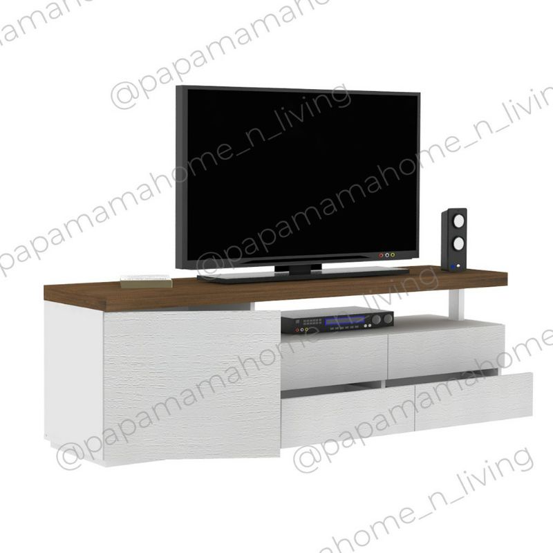 Rak TV Minimalis Putih - Meja TV Cantik 140cm Expo - Medan