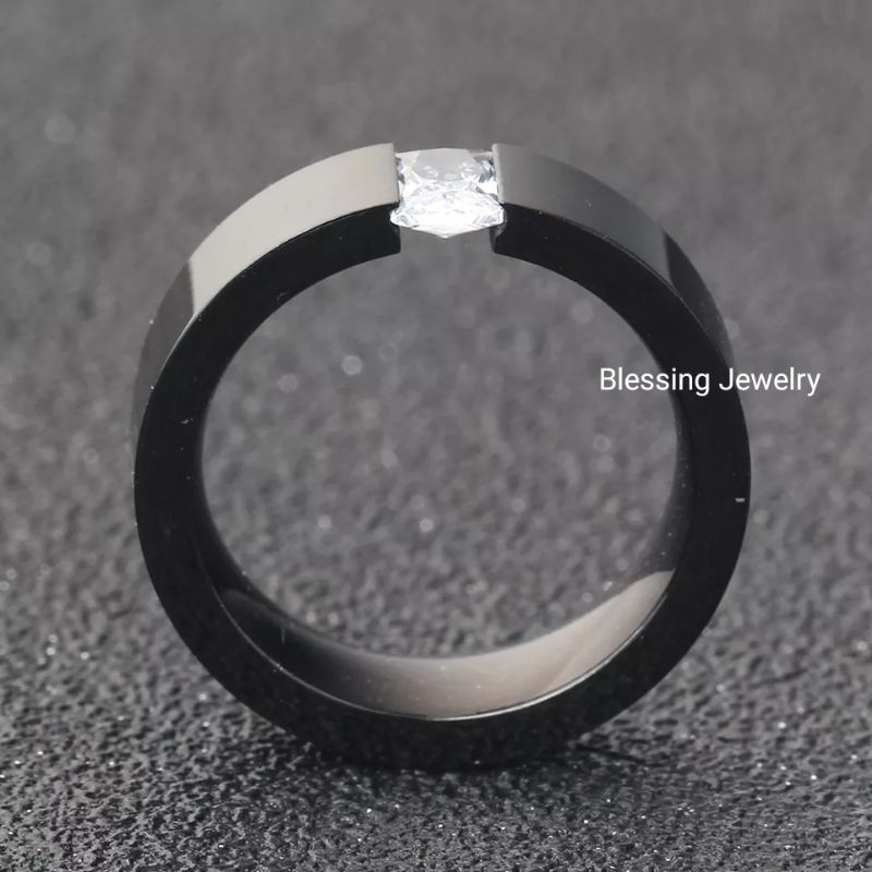 Cincin Permata Zircon Titanium Antikarat Selamanya