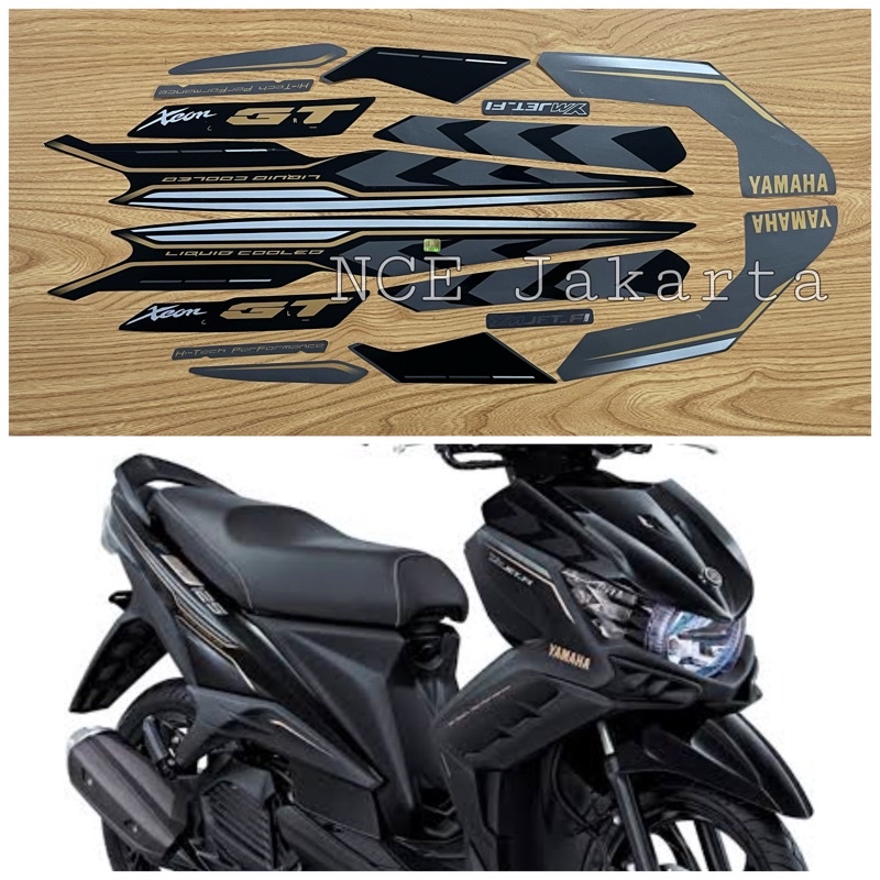 STIKER STRIPING MOTOR XEON GT 2015 HITAM