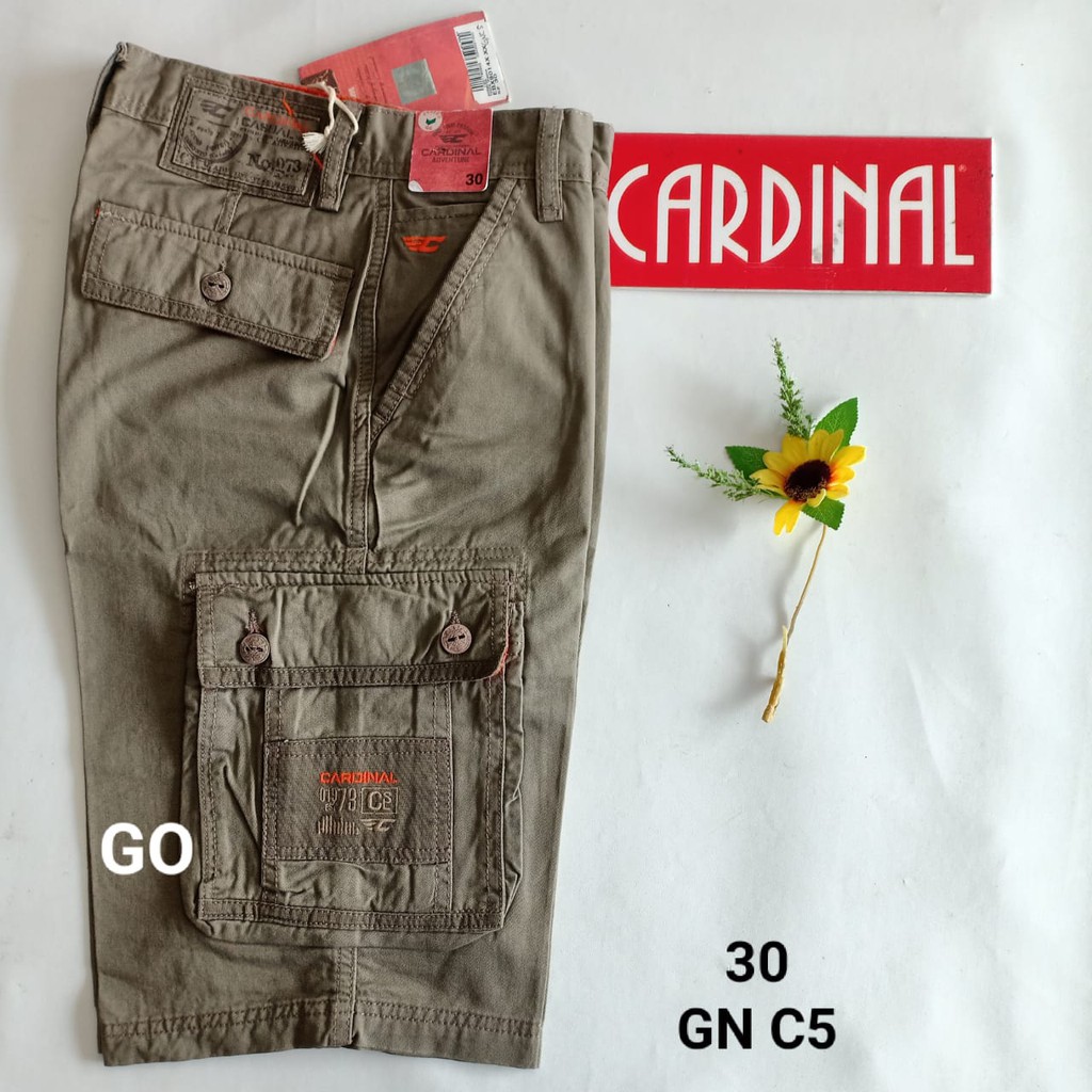 gos 30-KPL 2 CARDINAL KEMPOL CASUAL Celana Pendek Cowok Celana Kempol/Cargo Fashion Pria Bagus