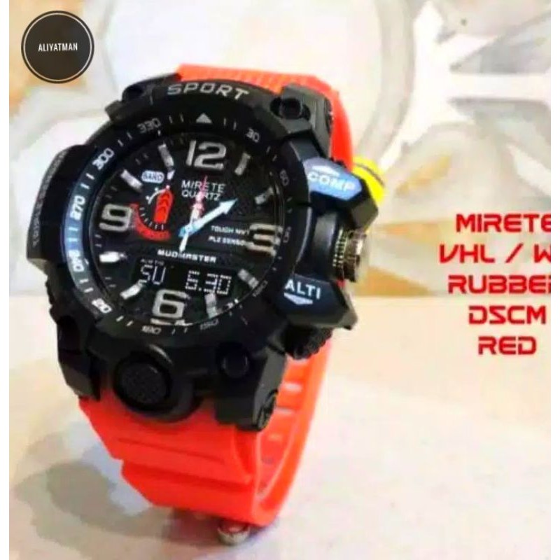 JAM TANGAN SPORT TERBARU MIRETE ORIJINAL ANALOG WATER PROF