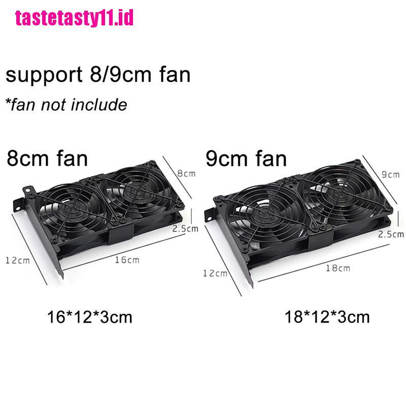 【TTID】Cooling Fan Grill Case DIY Dual PCI Cooler 8/9cm for PC Graphics Card Com