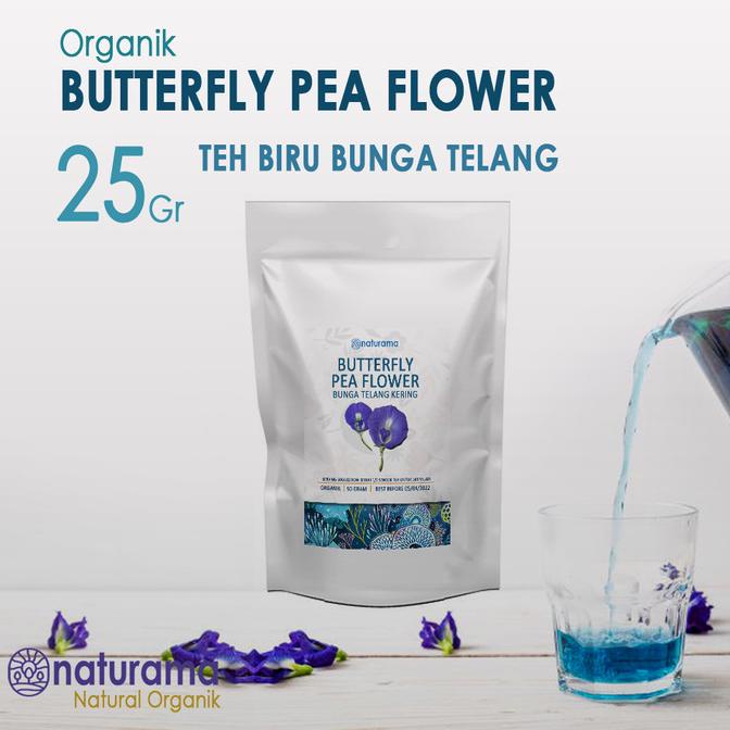 

[COD] Teh Bunga Telang Organik 25 Gram Naturama Teh Biru [COD]