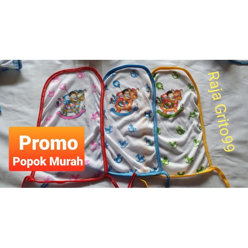 Popok Tali Bayi Murah ( Grosir 12 pcs) Popok Bayi motif sablon / Popok Bayi ikat PE print grosir