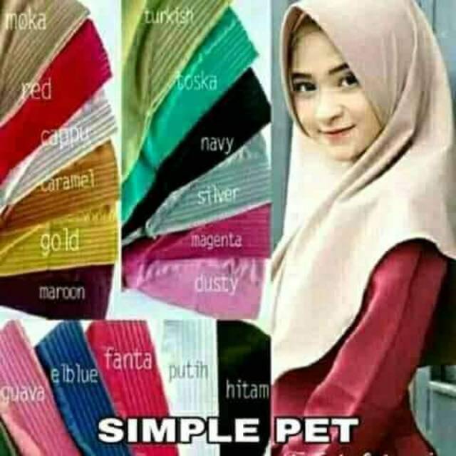 SIMPEL PET/KHIMAR PET/KHIMAR POLOS/JILBAB KHIMAR WOLFIS