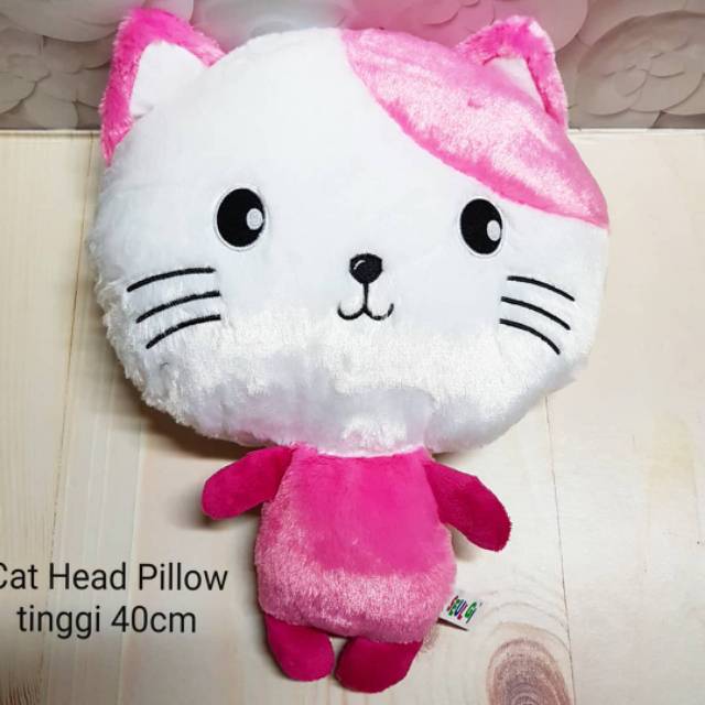 Boneka kucing Cat head pillow 3 varian