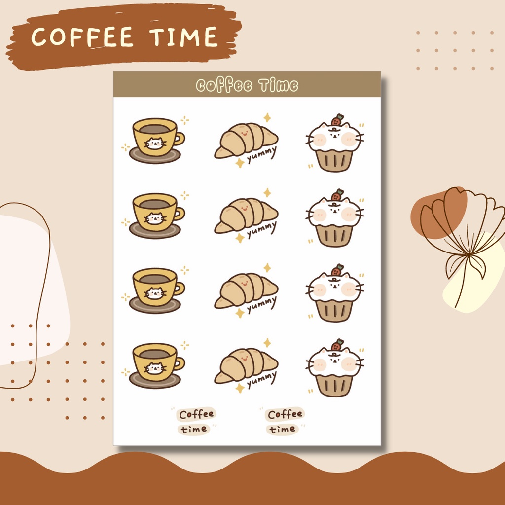 

Coffee Time / Stiker Lucu / Stiker Cute / Stiker Tumblr / Aesthetic Sticker