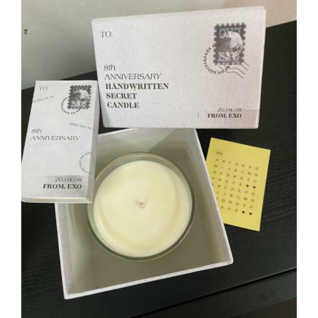 Ready Stock EXO 8th Anniversary Goods Secret Candle & Milk Bath