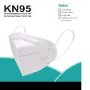 Masker KN95 5 ply kawat dalam per pcs plastik -putih