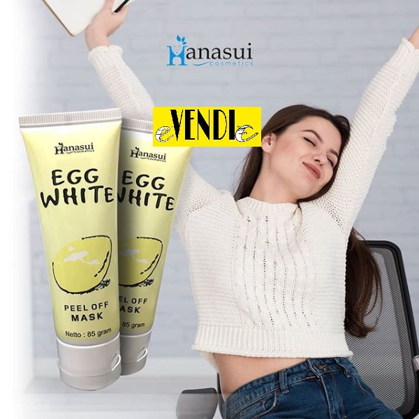 HANASUI PEEL OFF EGG MASK - EGG WHITE