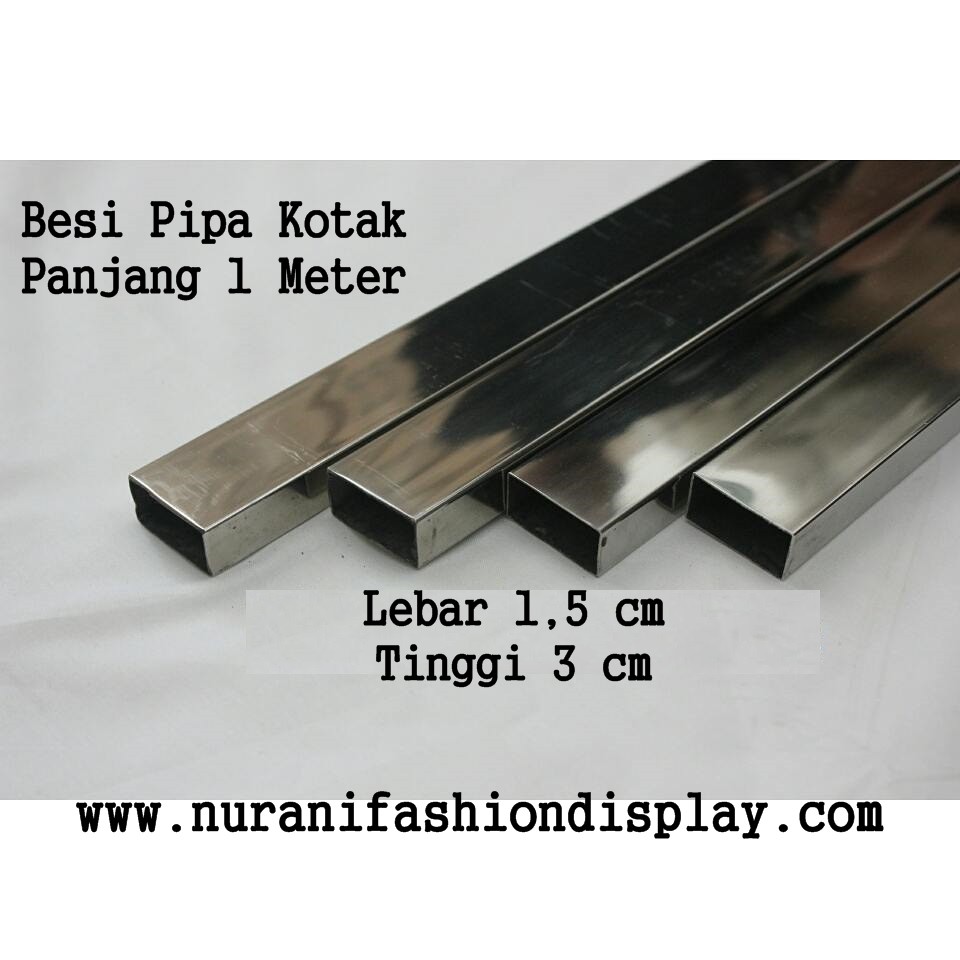 Pipa Besi Kotak Panjang 1 Meter | Shopee Indonesia