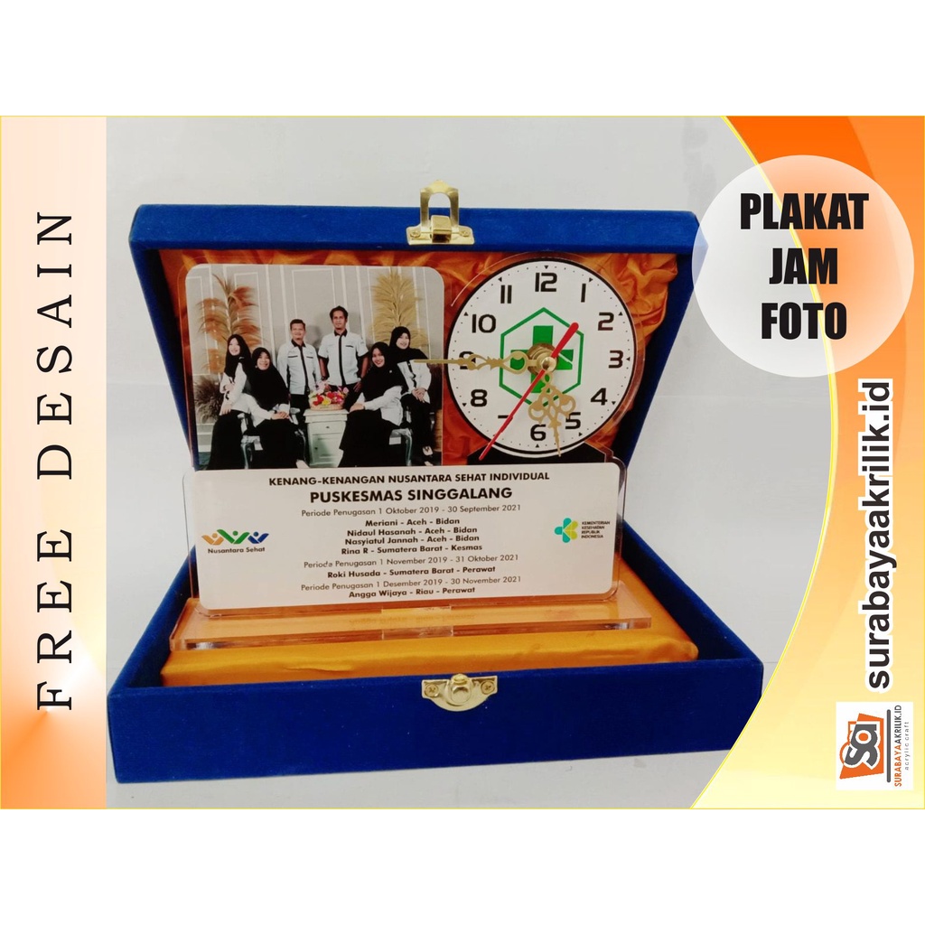 Plakat Kenang - Kenangan Akrilik JAM || Vandel Akrilik Wedding, Wisuda, PKL, KKN, Magang, Purna Tuga
