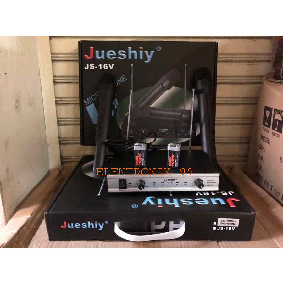 MURAH MICROPHONE WIRELESS JUESHIY JS 16V ( 2 mic Handheld )
