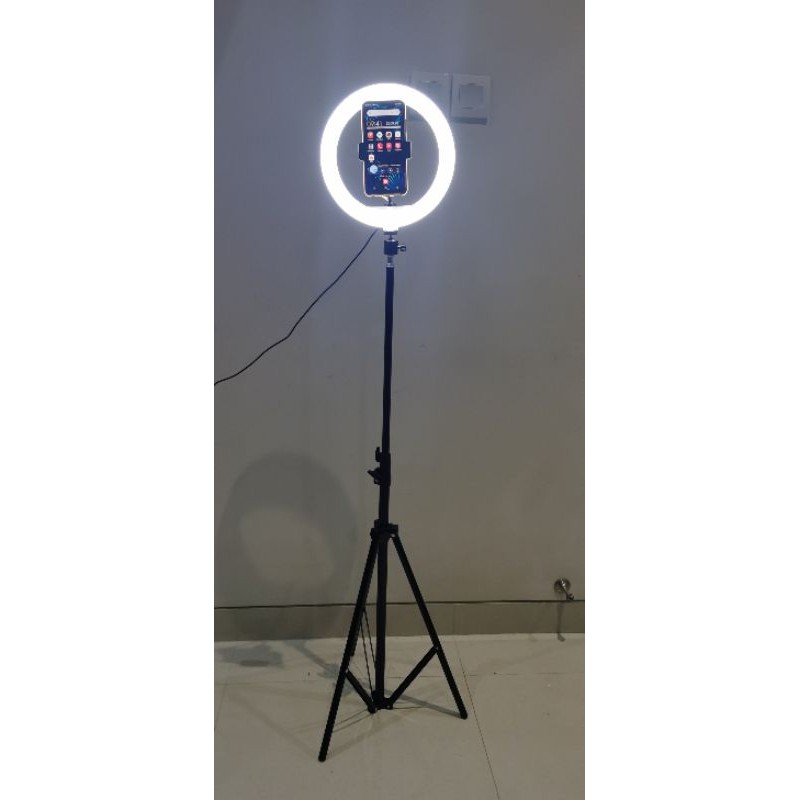 Ringlight LED 26cm Make Up Vlog Lampu Ring light Tripod 2.1M / Lampu Live Tiktok