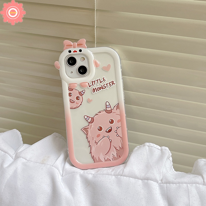 Soft Case Desain Monster Bow-knot Untuk Vivo Y35 Y22 Y22S Y16 V23E V23 Y02S T1 Y75 Y55 Y91 Y93 Y95 Y51 Y31 Y91C Y20 Y21 Y21 Y33S Y12 Y21I Y21S Y33S Y15S