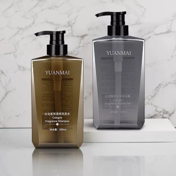 ☝ Botol Pump 500ml Square Import / Botol Pump Cosmetik 500ml tebal impor - Hitam ❀