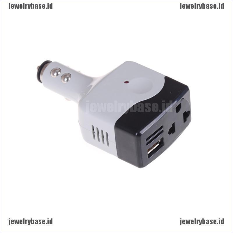 Base - Adapter Converter Inverter Dc 12v / 24v To Ac 220v Untuk Charger Mobil Power