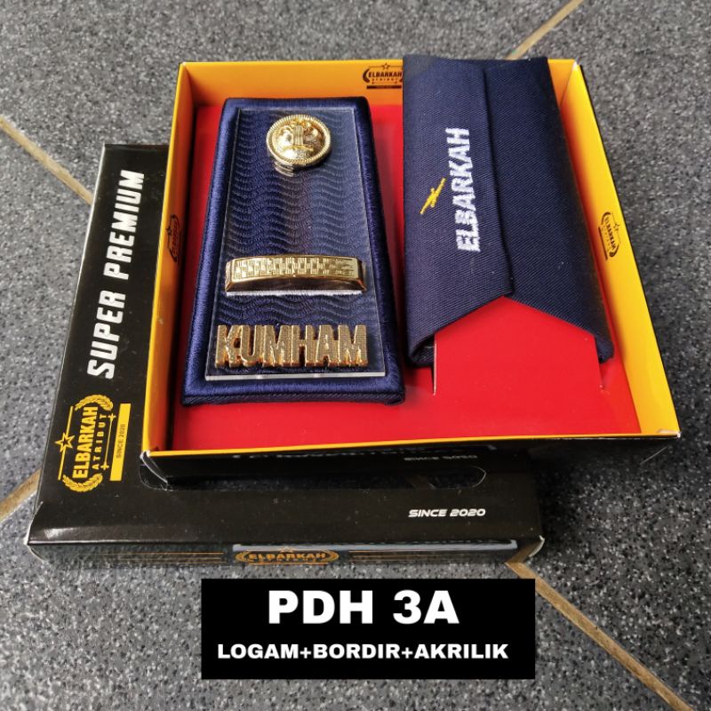 (cod) PANGKAT PDH KUMHAM GOLONGAN 3A 3B 3C BORDIR AKRILIK SUPER PREMIUM