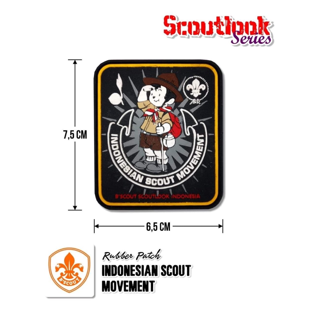 Bscout Scoutlook- Rubber Badge Pramuka